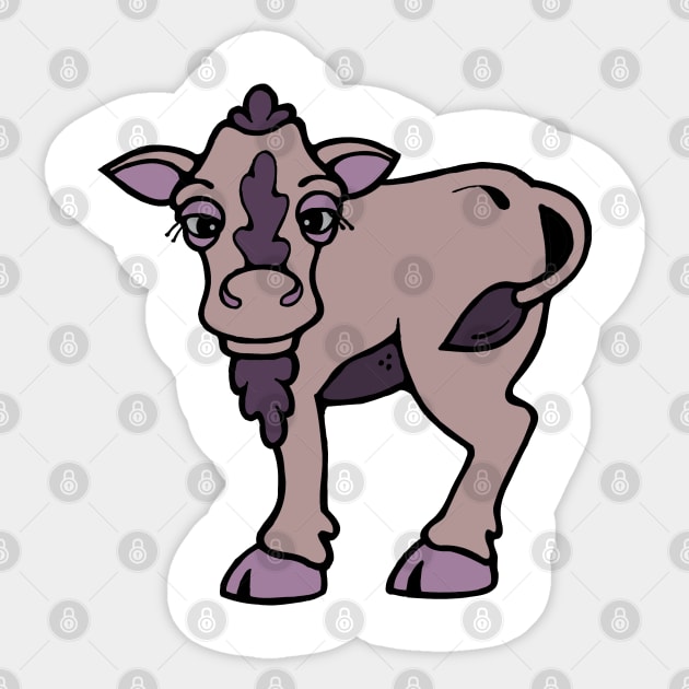 How Now Brown Cow Sticker by Made the Cut